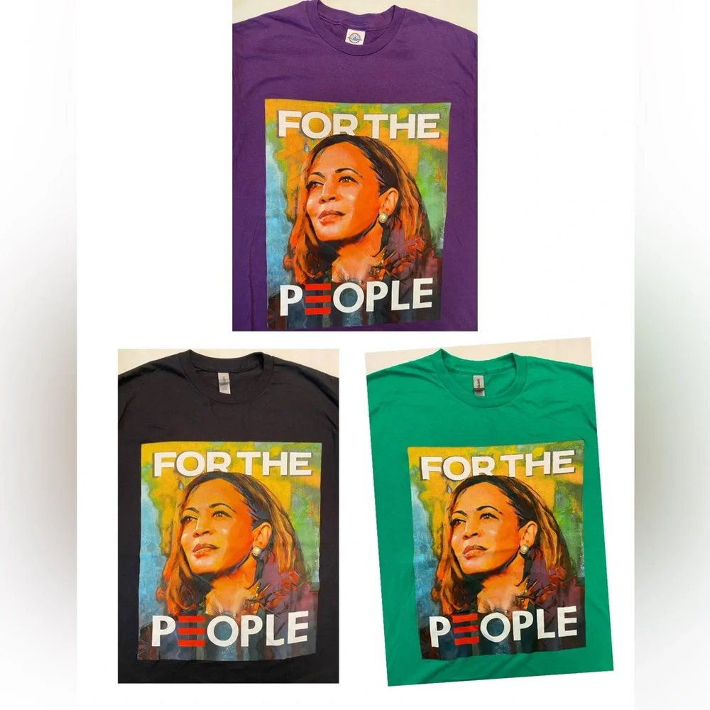 NEW! Green 💚 (M) “For The People” Kamala Harris Graphic Tee T-Shirt 2024
